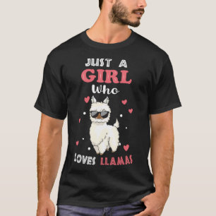 Just a Girl Who Lieben Llamas - Funny Llama Lover  T-Shirt