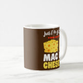 Just A Girl Who Lieben Mac Cheese Funny Macaroni Kaffeetasse (VorderseiteRechts)