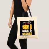 Just A Girl Who Lieben Mac Cheese Funny Macaroni Tragetasche (Vorderseite (Produkt))