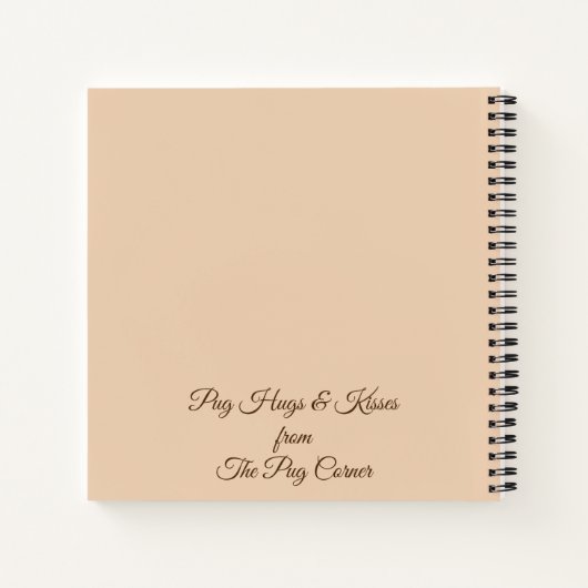 Just a Girl Who Lieben Möpsen Notebook Notizblock (Rückseite)