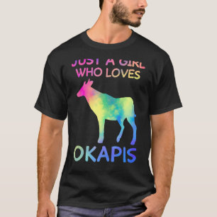 Just A Girl Who Lieben Okapis Funny Okapi T-Shirt