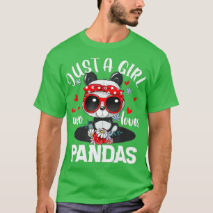 Just A Girl Who Lieben Pandas Niedlich Panda (11) T-Shirt