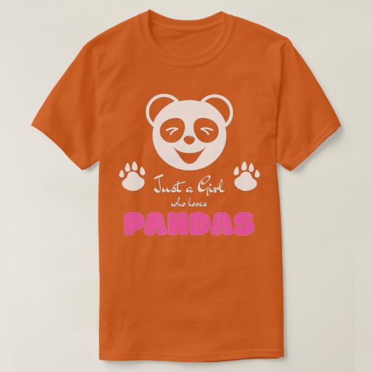 Just a Girl Who Lieben Pandas Niedlich Panda (21) T-Shirt (Design vorne)