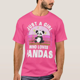 Just A Girl Who Lieben Pandas - Niedlich Panda (2) T-Shirt