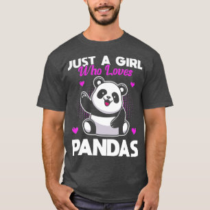 Just A Girl Who Lieben Pandas Niedlich Pandas (3) T-Shirt