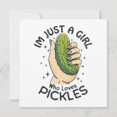 Just a Girl Who Lieben Pickles - Funny Vegan (Rückseite)