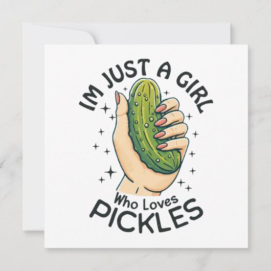 Just a Girl Who Lieben Pickles - Funny Vegan (Rückseite)