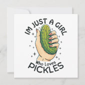 Just a Girl Who Lieben Pickles - Funny Vegan (Vorderseite)