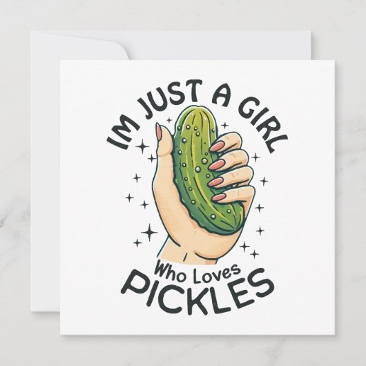 Just a Girl Who Lieben Pickles - Funny Vegan (Vorderseite)