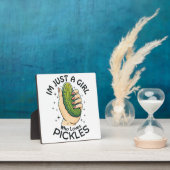 Just a Girl Who Lieben Pickles - Funny Vegan Fotoplatte (InSitu)