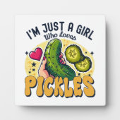 Just a Girl Who Lieben Pickles - Funny Vegan Fotoplatte (Vorderseite)