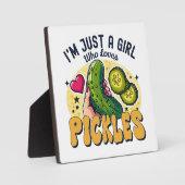 Just a Girl Who Lieben Pickles - Funny Vegan Fotoplatte (Vorderseite)