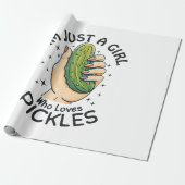 Just a Girl Who Lieben Pickles - Funny Vegan Geschenkpapier (Ungerollt)