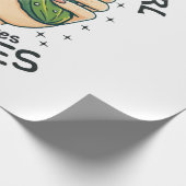 Just a Girl Who Lieben Pickles - Funny Vegan Geschenkpapier (Ecke)