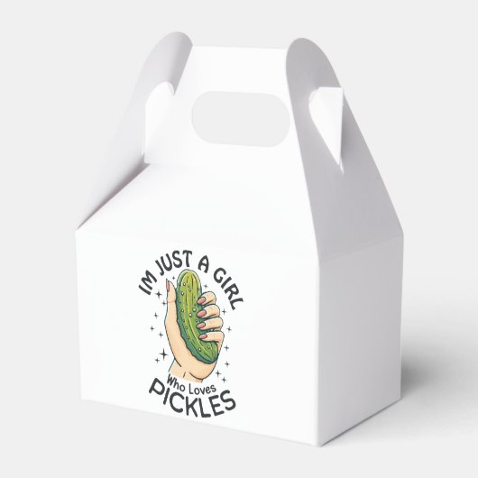Just a Girl Who Lieben Pickles - Funny Vegan Geschenkschachtel (Vorderseite)