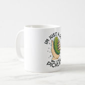 Just a Girl Who Lieben Pickles - Funny Vegan Kaffeetasse (Vorderseite Links)