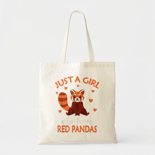 Just A Girl Who Lieben Red Pandas Red Panda Girls Tragetasche (Vorne)