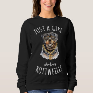 Just a Girl Who Lieben Rottweiler Best Dog Lover 7 Sweatshirt