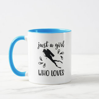 Just a Girl Who Lieben Scuba Diving Diver Graphic Tasse
