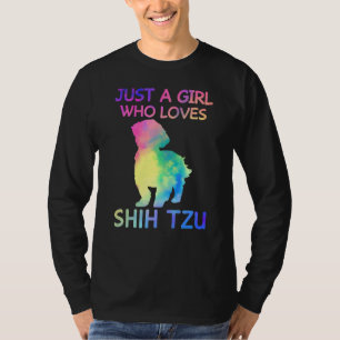 Just A Girl Who Lieben Shih Tzu Funny Dog T-Shirt