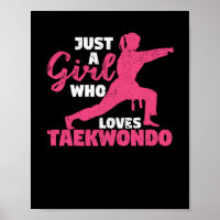 Just A Girl Who Lieben Taekwondo Funny Martial Art