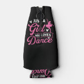 Just A Girl Who Lieben tanzen - Tänzerin Lover Flaschenkühler (Rückseite)