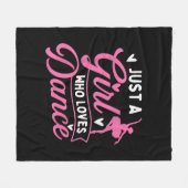 Just A Girl Who Lieben tanzen - Tänzerin Lover Fleecedecke (Vorderseite (Horizontal))