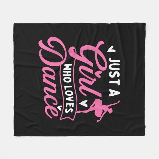 Just A Girl Who Lieben tanzen - Tänzerin Lover Fleecedecke (Vorderseite (Horizontal))