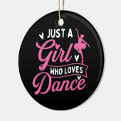 Just A Girl Who Lieben tanzen - Tänzerin Lover Keramik Ornament (Links)