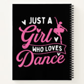 Just A Girl Who Lieben tanzen - Tänzerin Lover Notizblock (Rückseite)
