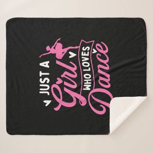 Just A Girl Who Lieben tanzen - Tänzerin Lover Sherpadecke (Vorderseite (Horizontal))