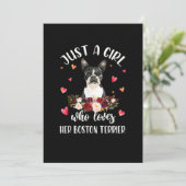 Just A Girl Who Love Her Boston Terrier Dog Lover Ankündigung (Stehend Vorderseite)