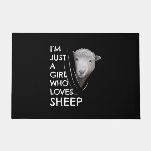 Just A Girl Who Love Sheep | Sheep Fans gift Fußmatte (Vorderseite)