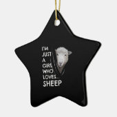 Just A Girl Who Love Sheep | Sheep Fans gift Keramik Ornament (Links)