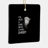 Just A Girl Who Love Sheep | Sheep Fans gift Keramikornament (Rechts)