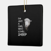 Just A Girl Who Love Sheep | Sheep Fans gift Keramikornament (Links)