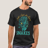 Just A Girl Who Love Snakes Python Viper Snake T-Shirt (Vorderseite)