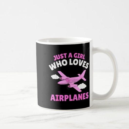 Just A Girl Who Loves Airplanes Kids Toddler Baby  Kaffeetasse (Rechts)