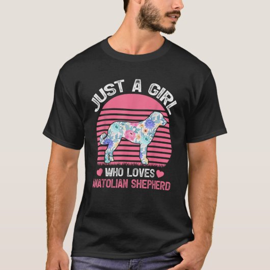 Just A Girl Who Loves Anatolian Shepherd Dog T-Shirt (Vorderseite)