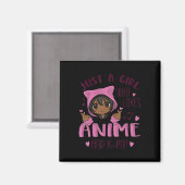 Just a girl who loves Anime and K-Pop Magnet (Vorderseite/Rückseite)