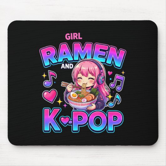 Just A Girl Who Loves Anime Ramen And K-p  Mousepad (Vorne)