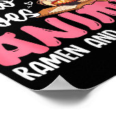 Just A Girl Who Loves Anime Ramen And Sketching, J Poster (Ecke)