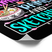 Just A Girl Who Loves Anime Ramen Sketching Japan  Poster (Ecke)