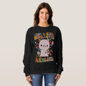 Just A Girl Who Loves Axolotls Retro Groovy Axolot Sweatshirt (Vorne ganz)
