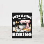 Just A Girl Who Loves Baking, Baking Lover Karte (Vorderseite)