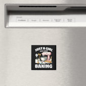 Just A Girl Who Loves Baking, Baking Lover Magnet (In Situ (Geschirrspüler))
