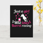 Just a girl who loves Barrel Racing Karte (Gelbe Blume)