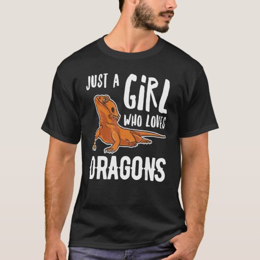 Just A Girl Who Loves Bearded Dragon  Lizard Repti T-Shirt (Vorderseite)