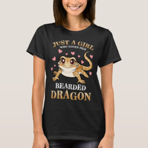 Just A Girl Who Loves Bearded Dragon Reptile Lizar T-Shirt