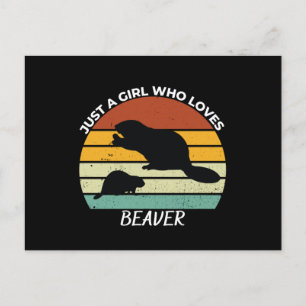 Just a girl who loves beaver postkarte